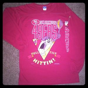 Vintage Taz San fransisco 49ers long sleeve tee